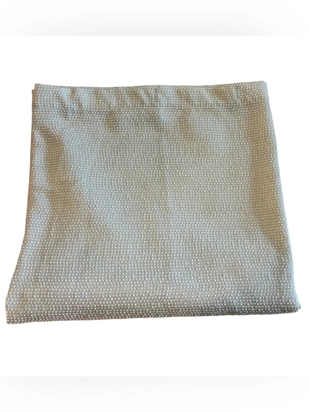 Lucky Brand Sage Green White Dot Chenile Shower Curtain Matcha Mint